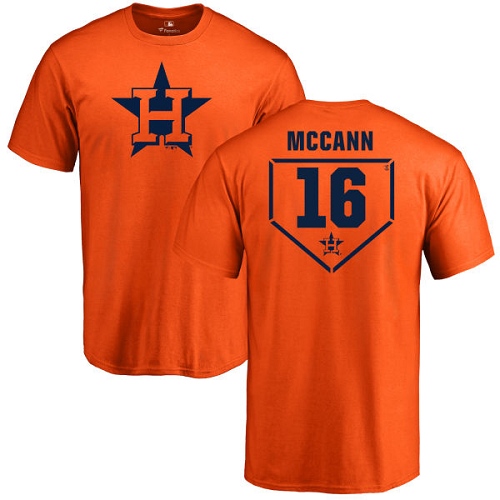 MLB Nike Houston Astros #16 Brian McCann Orange RBI T-Shirt