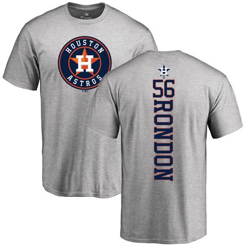 MLB Nike Houston Astros #56 Hector Rondon Ash Backer T-Shirt