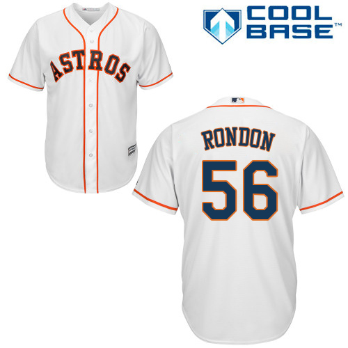 Men's Majestic Houston Astros #56 Hector Rondon Replica White Home Cool Base MLB Jersey