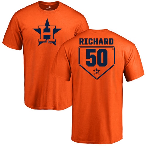 MLB Nike Houston Astros #50 J.R. Richard Orange RBI T-Shirt