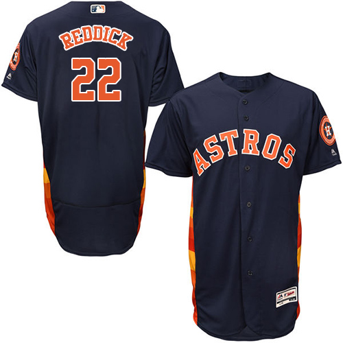 Men's Majestic Houston Astros #22 Josh Reddick Navy Blue Flexbase Authentic Collection MLB Jersey