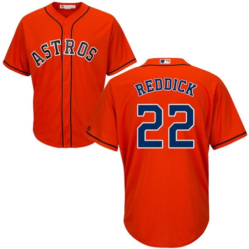 Youth Majestic Houston Astros #22 Josh Reddick Authentic Orange Alternate Cool Base MLB Jersey