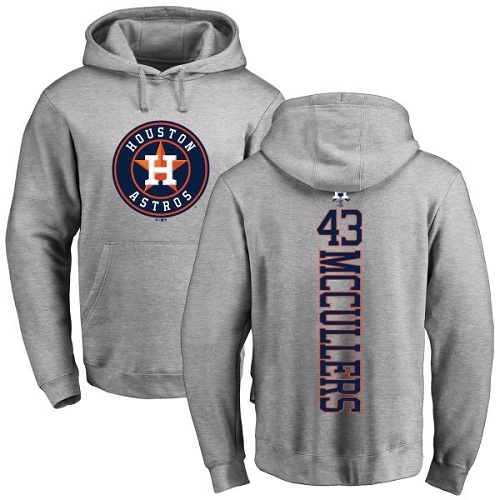 MLB Nike Houston Astros #43 Lance McCullers Ash Backer Pullover Hoodie