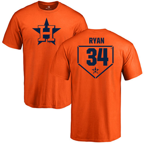MLB Nike Houston Astros #34 Nolan Ryan Orange RBI T-Shirt