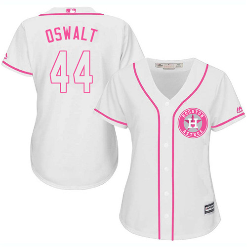 Women's Majestic Houston Astros #44 Roy Oswalt Authentic White Fashion Cool Base MLB Jersey
