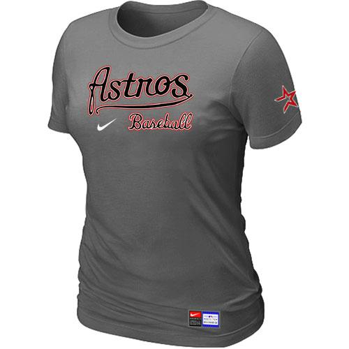 MLB Women's Houston Astros Nike Practice T-Shirt - Dark Grey
