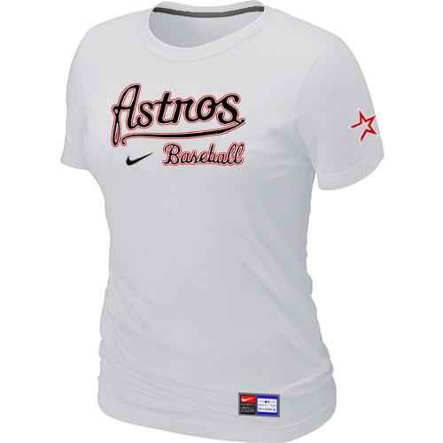 MLB Women's Houston Astros Nike Practice T-Shirt - White